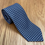 Navy Micro Floral Linen Tie | Q. Contrary