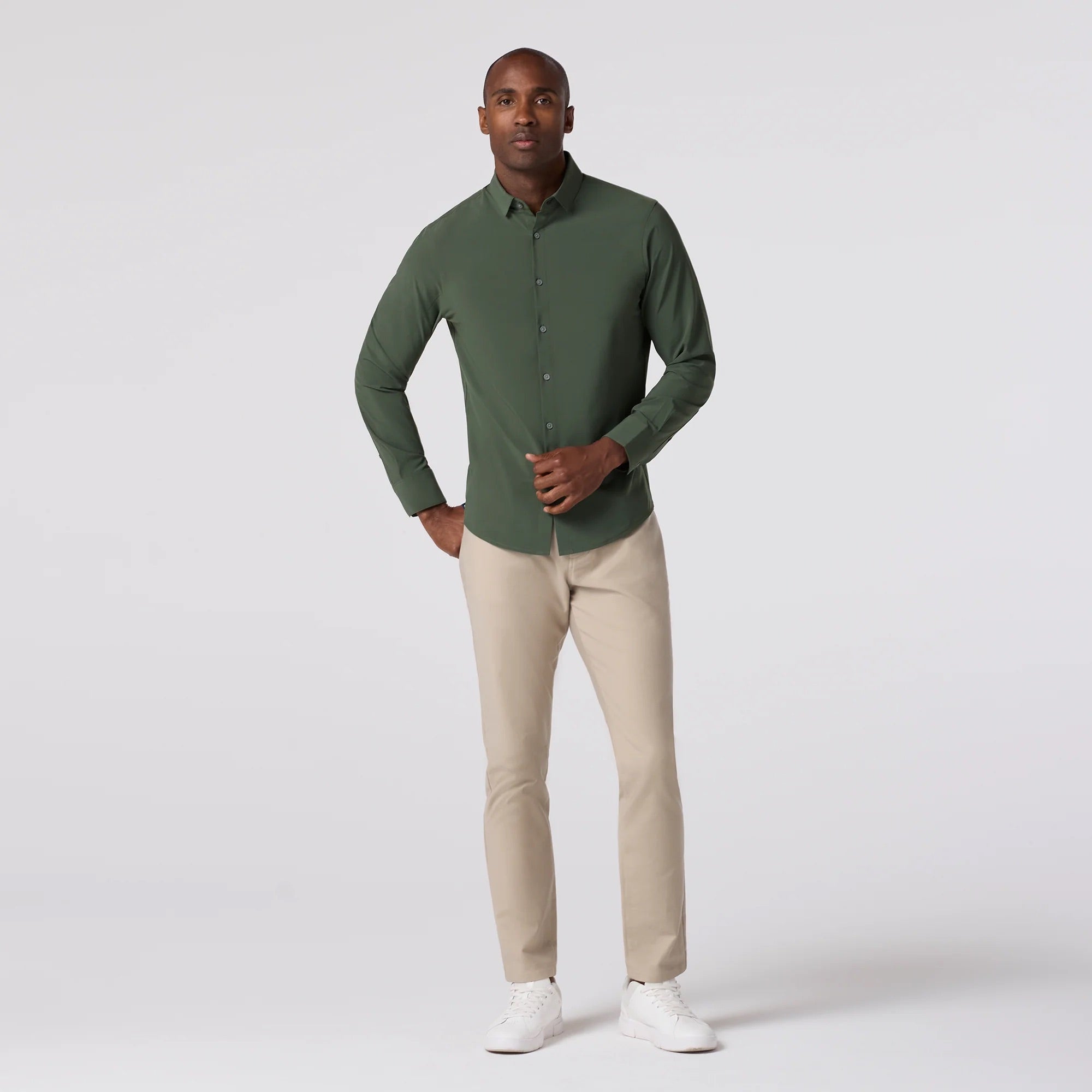 Olive Leeward Mizzen+Main Dress Shirt 