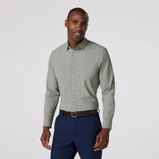 Olive Straton Check Leeward Long Sleeve Dress Shirt | Mizzen+Main