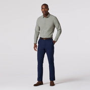Olive Straton Check Leeward Long Sleeve Dress Shirt | Mizzen+Main