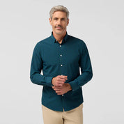 Olive Crew Gingham Leeward Dress Shirt No Tuck Mizzen+Main