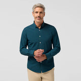 Olive Crew Gingham Leeward Dress Shirt - No Tuck | Mizzen+Main