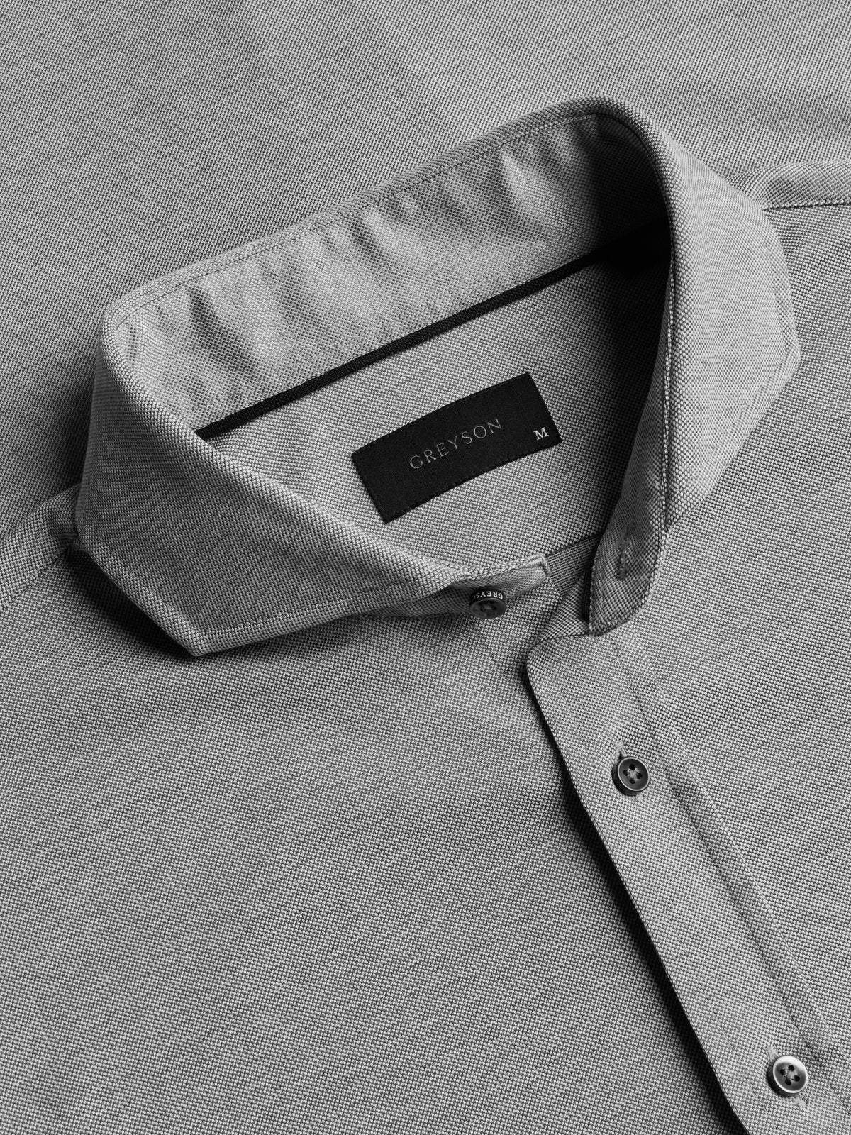 Omaha Pique Dress Shirt Light Grey Heather Greyson Clothiers 