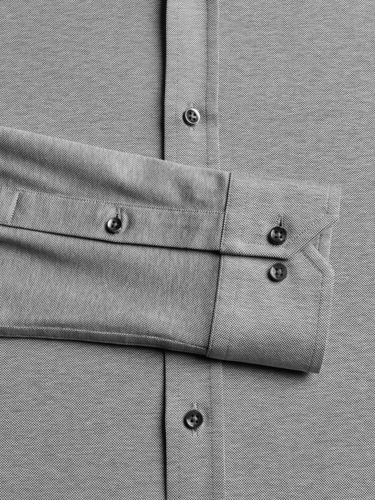 Omaha Pique Dress Shirt Light Grey Heather Greyson Clothiers 