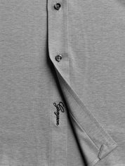 Omaha Pique Dress Shirt Light Grey Heather Greyson Clothiers 