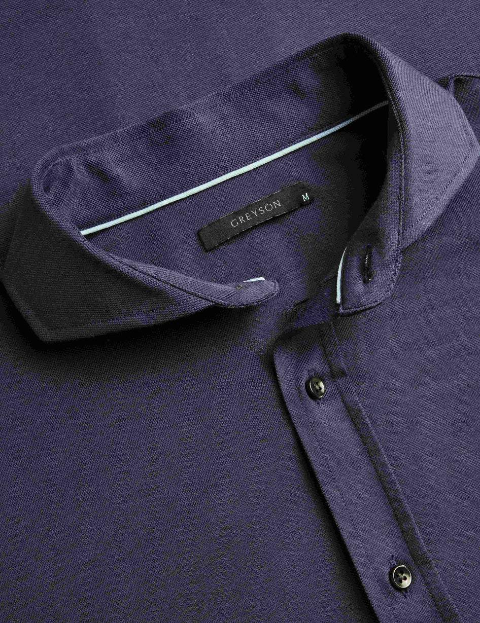 Omaha Pique Dress Shirt Maltese Blue Greyson Clothiers