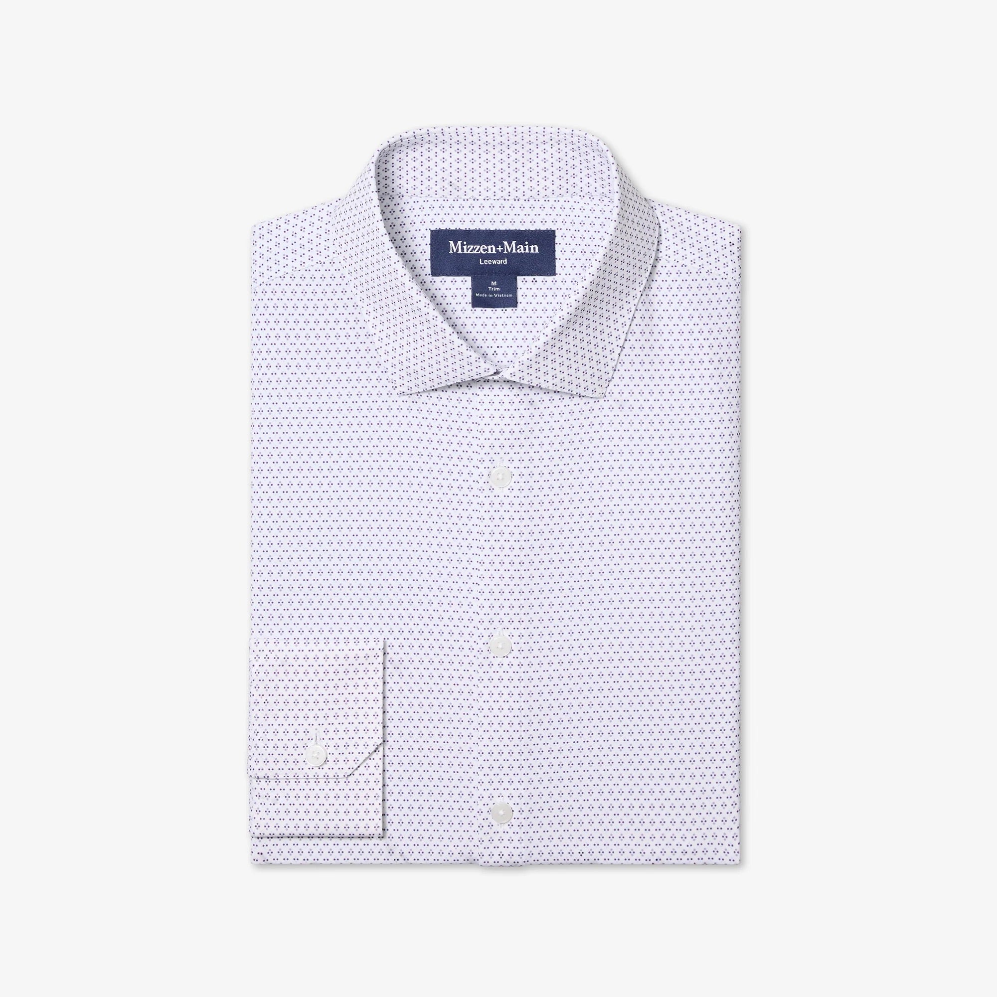 Passion Purple Multi Diamond Leeward Dress Shirt Mizzen+Main