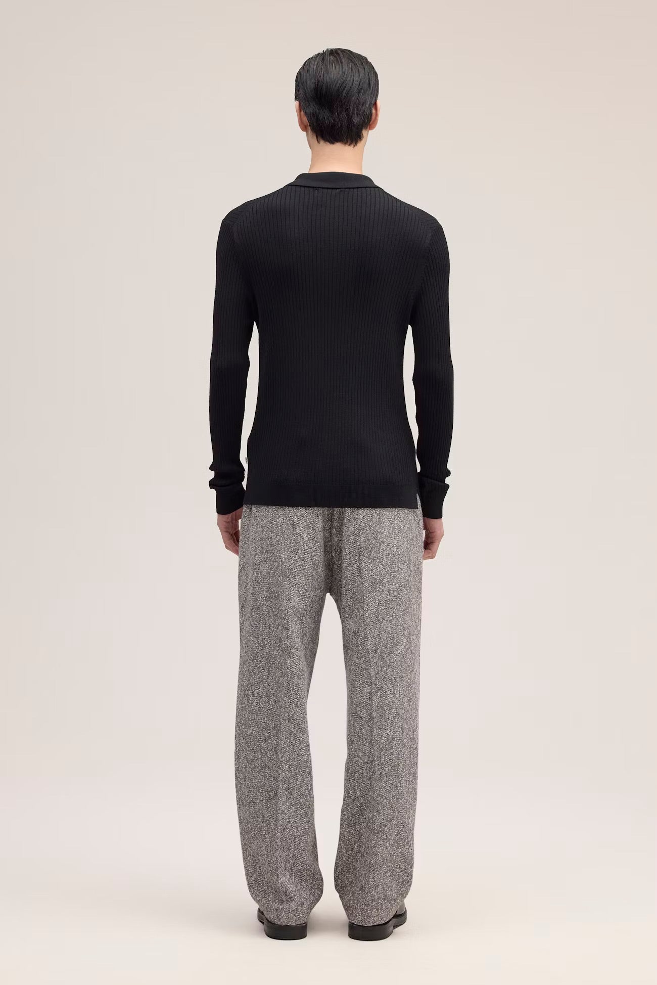 Paul Merino Wool Polo in Black by NN07