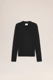 Paul Merino Wool Polo in Black by NN07