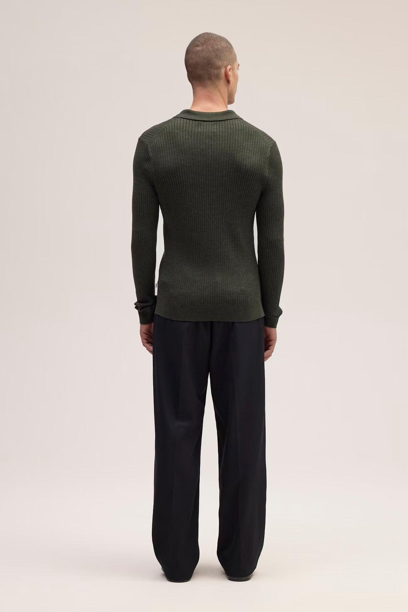 Paul Merino Wool Polo Dark Army by NN.07