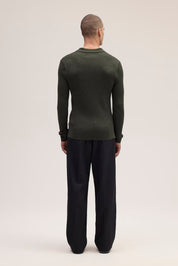 Paul Merino Wool Polo Dark Army by NN.07