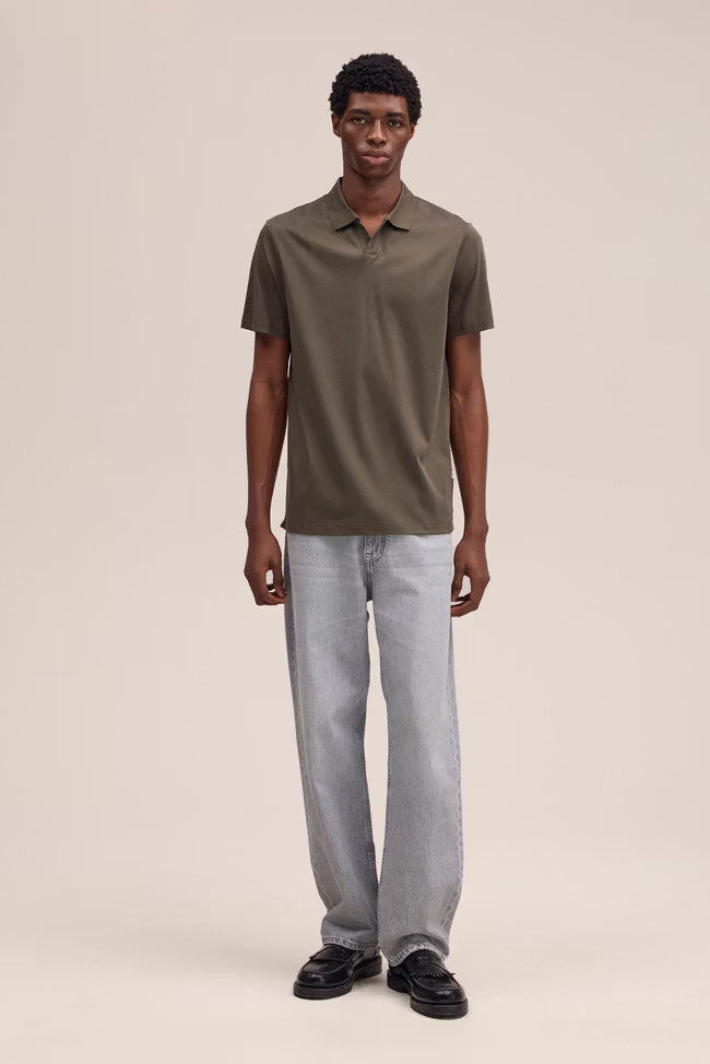 Paul Open Collar Organic Cotton Polo - Capers NN.07