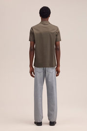 Paul Open Collar Organic Cotton Polo - Capers NN.07