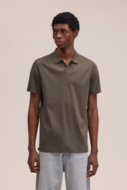 Paul Open Collar Organic Cotton Polo - Capers NN.07