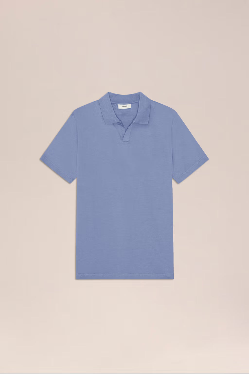 Paul Open Collar Organic Cotton Polo Stone Blue NN.07