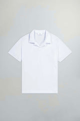 Paul Open Collar Organic Cotton Polo  - White | NN.07