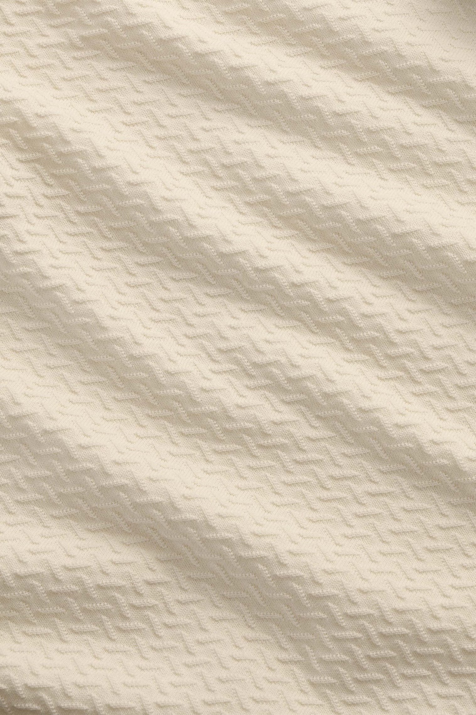 Paul Textured Stitch Polo - Ivory NN.07