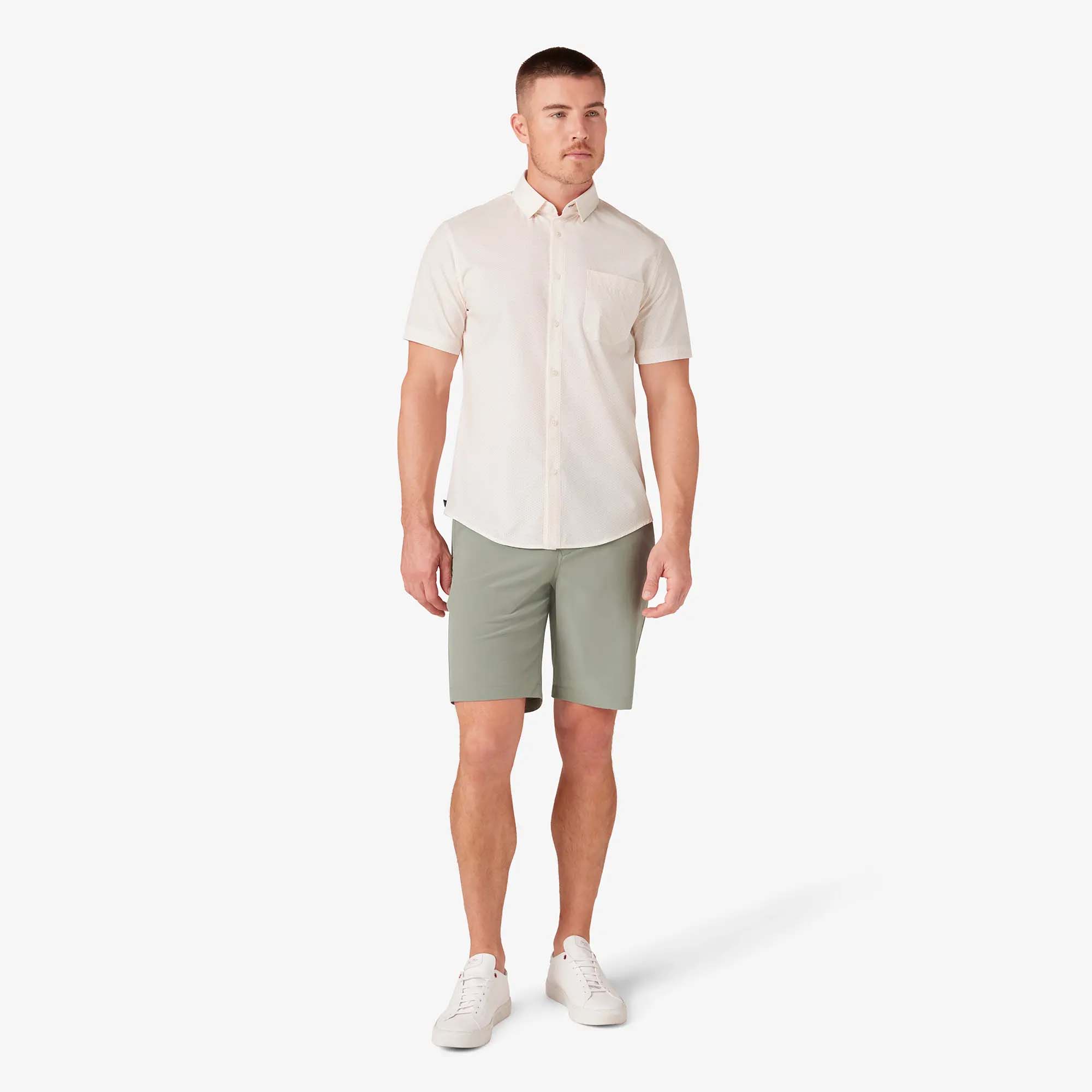 Peach Triangle Short Sleeve Shirt MIzzen and Main 
