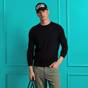 Performance Merino Wool Sweater- Onyx