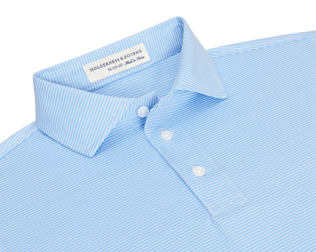 Perkins Boys Polo Shirt - Vista Blue & White, Holderness & Bourne