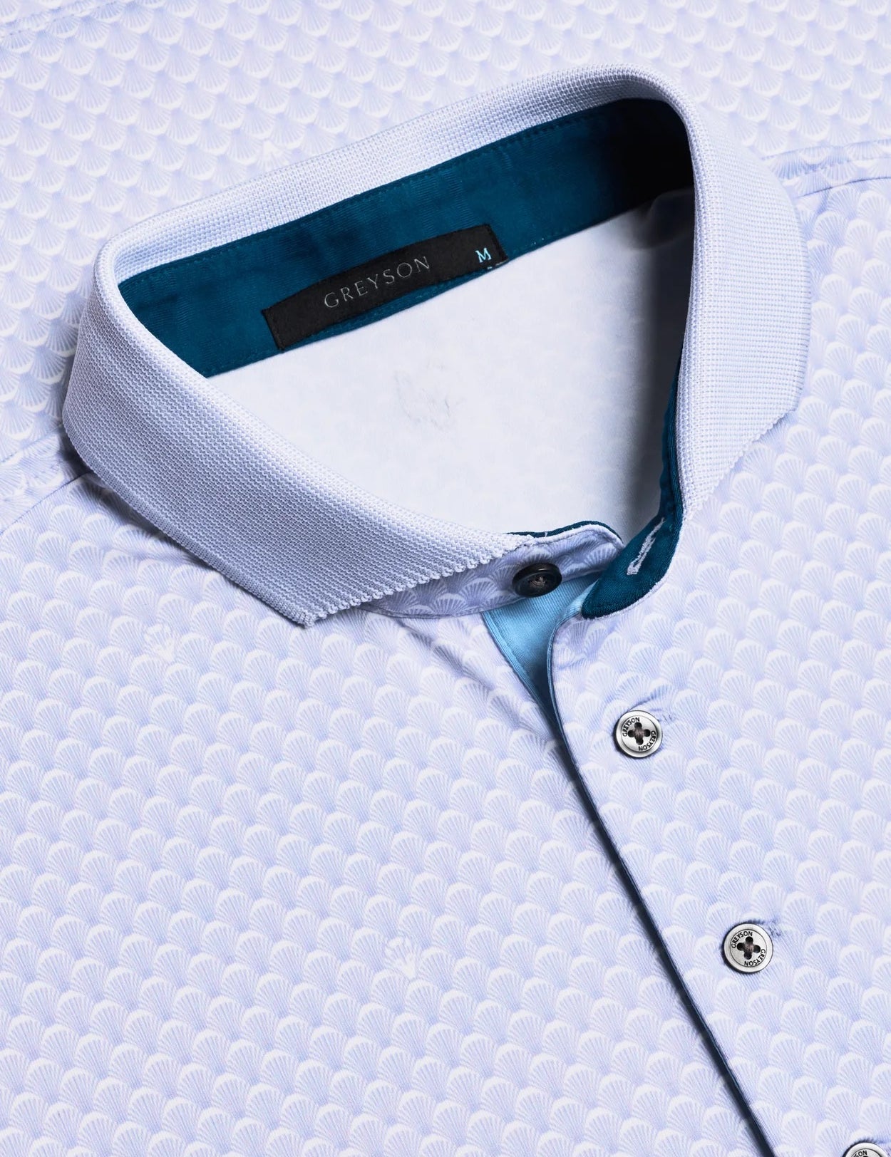 Ponderous Wolf Short Sleeve Polo Jellyfish Greyson Clothiers 