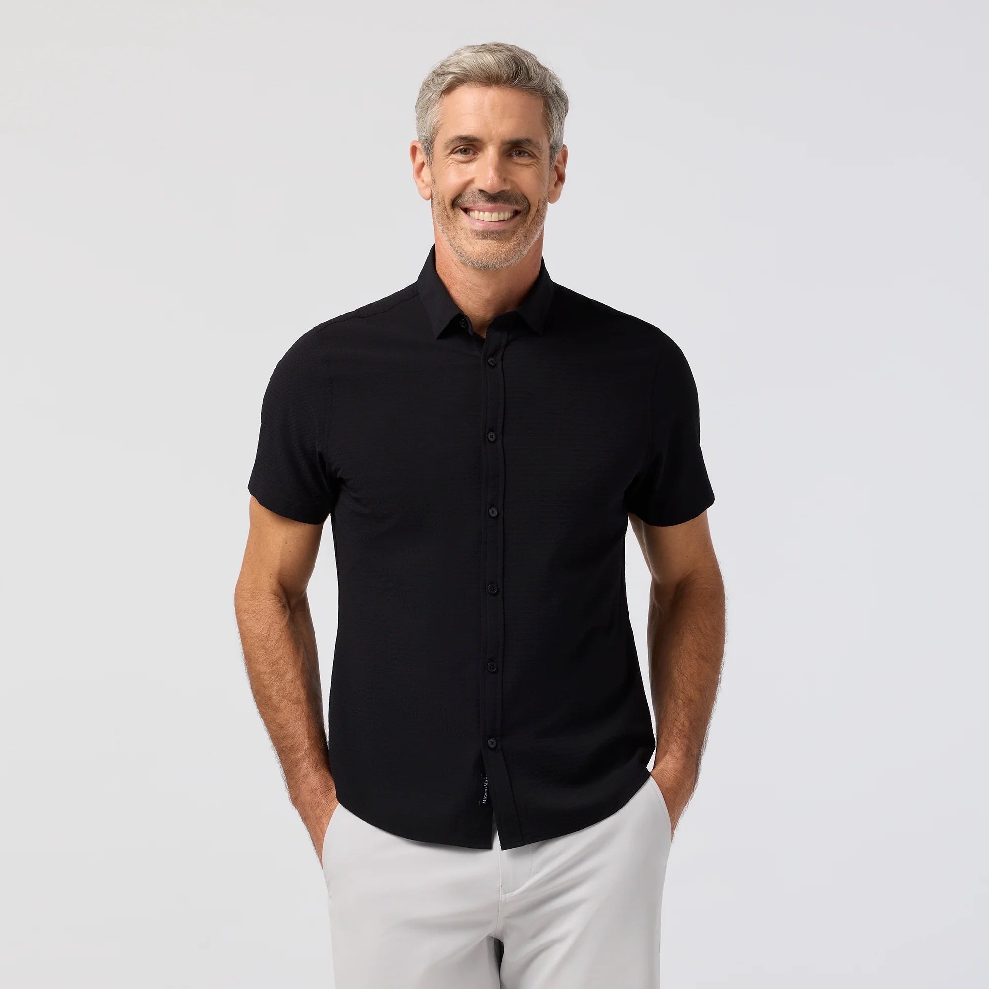 Porter Short Sleeve in Black by Mizzen+Main