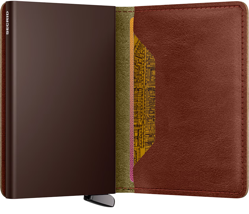 Premium Slimwallet+ basco - Whiskey Secrid