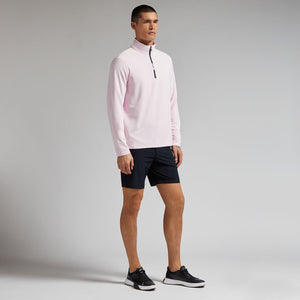 Brushed Back Tech Quarter Zip - Blush