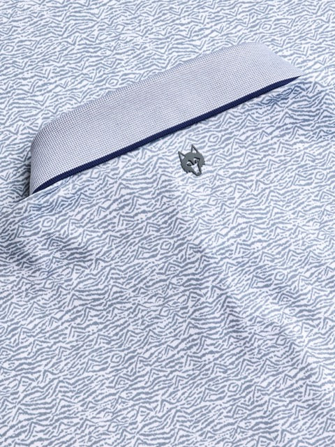 Range Short Sleeve Polo Arctic Greyson Clothiers Back Collar Detail