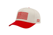 ThreeTone American Flag Hat in Red