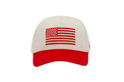 ThreeTone American Flag Hat in Red