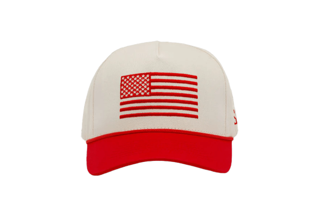ThreeTone American Flag Hat in Red