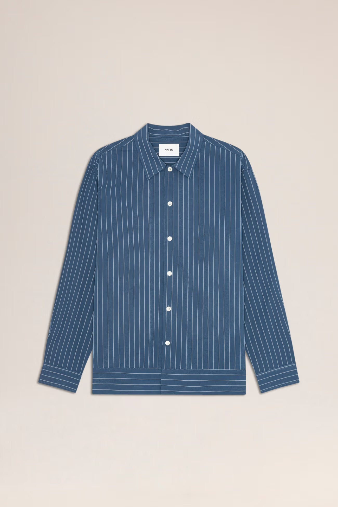 Reed Relaxed fit organic cotton Overshirt in Blue Stone by NN.07