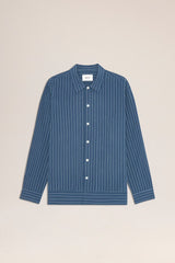 Reed Relaxed fit organic cotton Overshirt - Blue Stone | NN.07