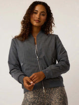 Reversible Serrano Bomber Jacket - Smoke Heather | Greyson Clothiers