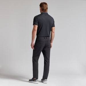 Rib Gusset Tech Pique Polo - Onyx