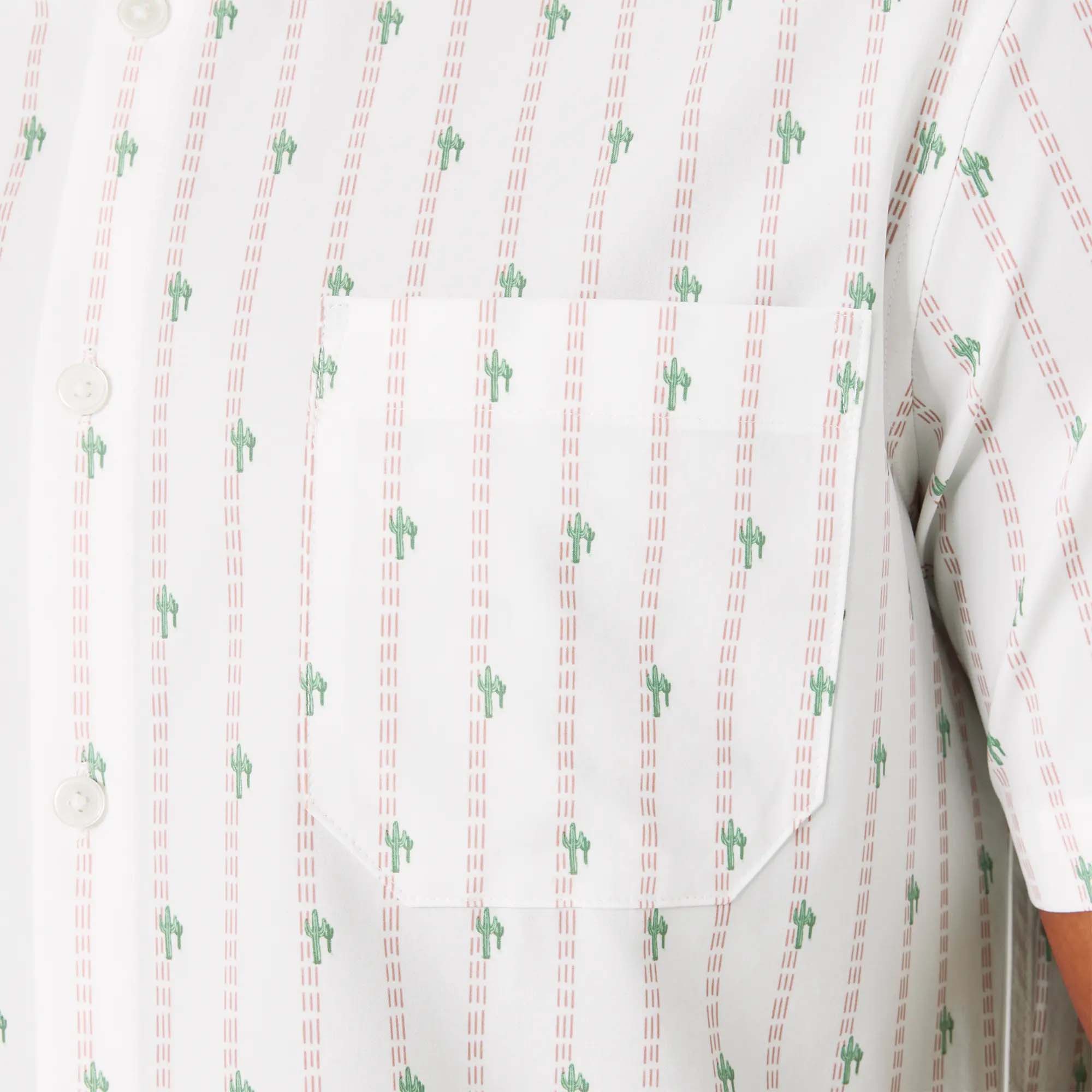 Rose Cactus Stripe Short Sleeve Shirt