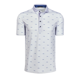 Running Wolf Short Sleeve Polo - Arctic | Greyson Clothiers