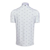 Running Wolf Short Sleeve Polo Arctic Greyson Clothiers back