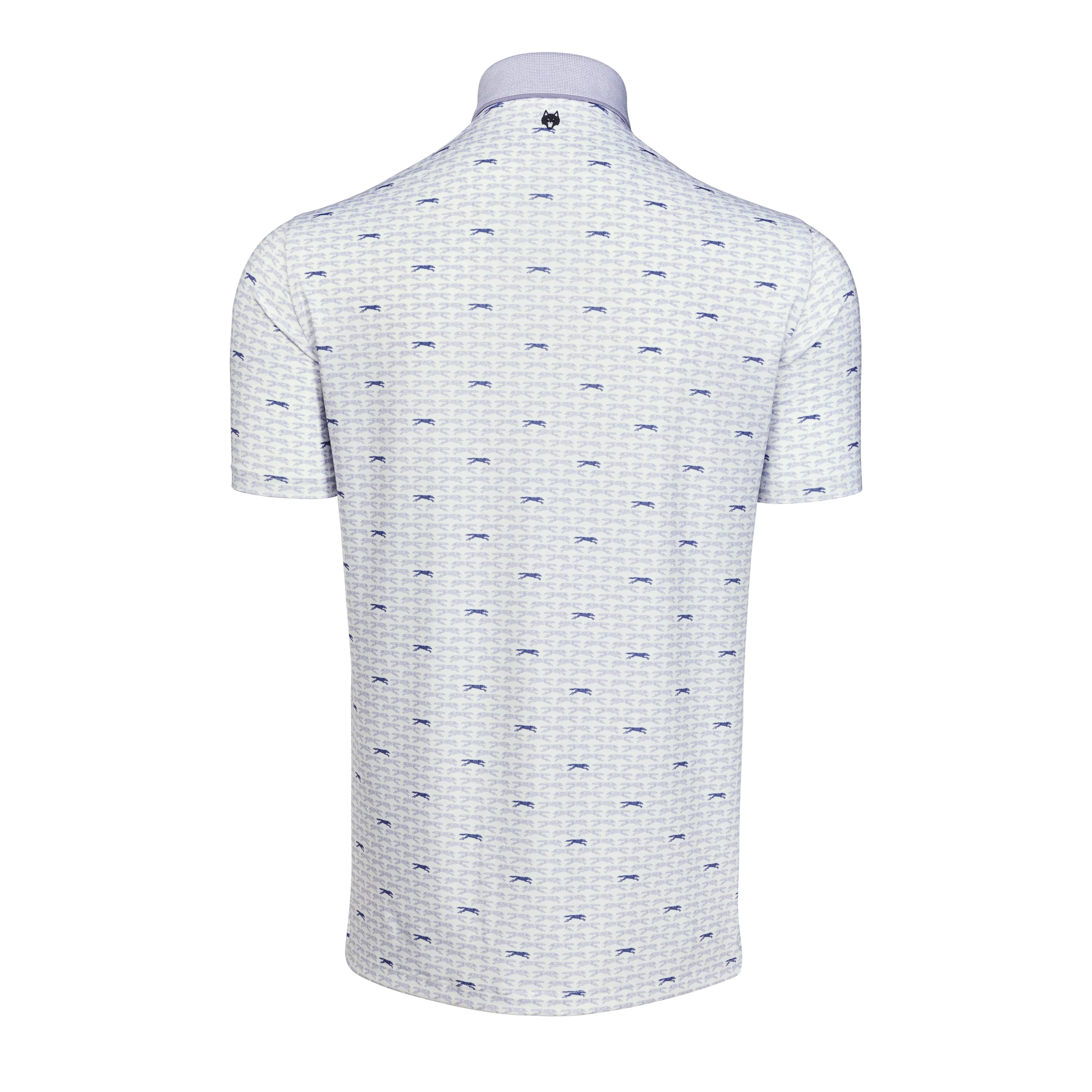 Running Wolf Short Sleeve Polo Arctic Greyson Clothiers back