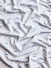 Running Wolf Short Sleeve Polo Arctic Greyson Clothiers fabric