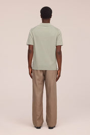 Ryan Knitted Linen Blend Polo Sage Green NN.07