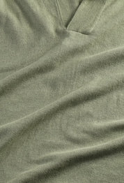 Ryan Knitted Linen Blend Polo Sage Green NN.07