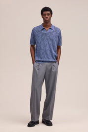 Ryan Organic cotton Polo - Stone Blue NN.07