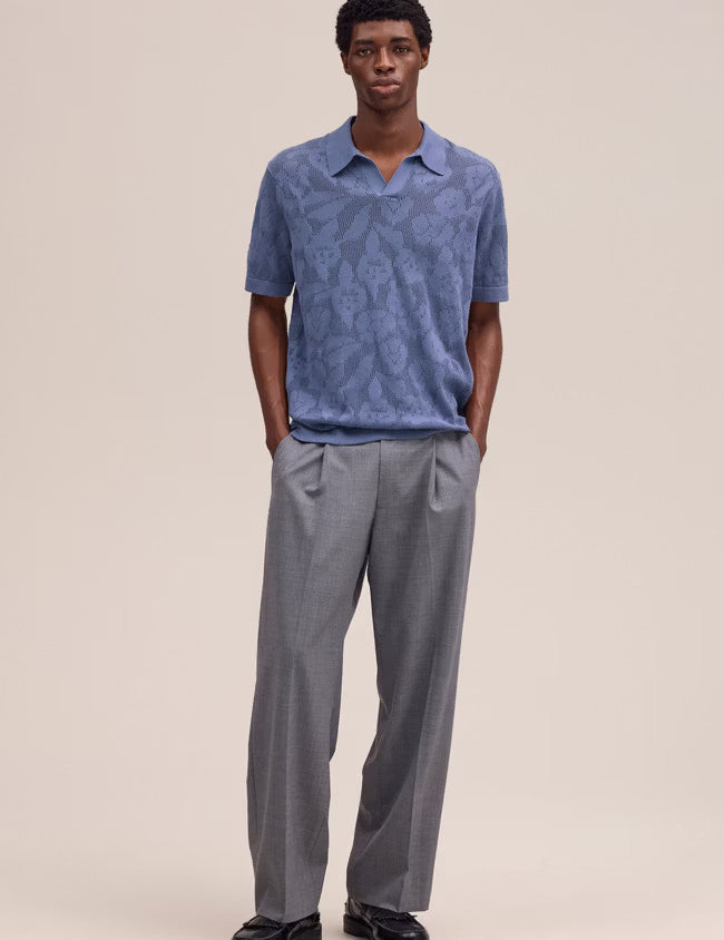 Ryan Organic cotton Polo - Stone Blue NN.07