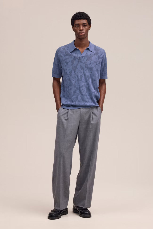 Ryan Organic cotton Polo - Stone Blue NN.07