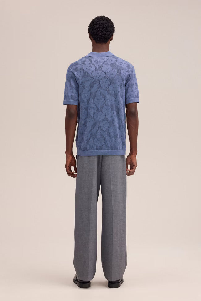 Ryan Organic cotton Polo - Stone Blue NN.07