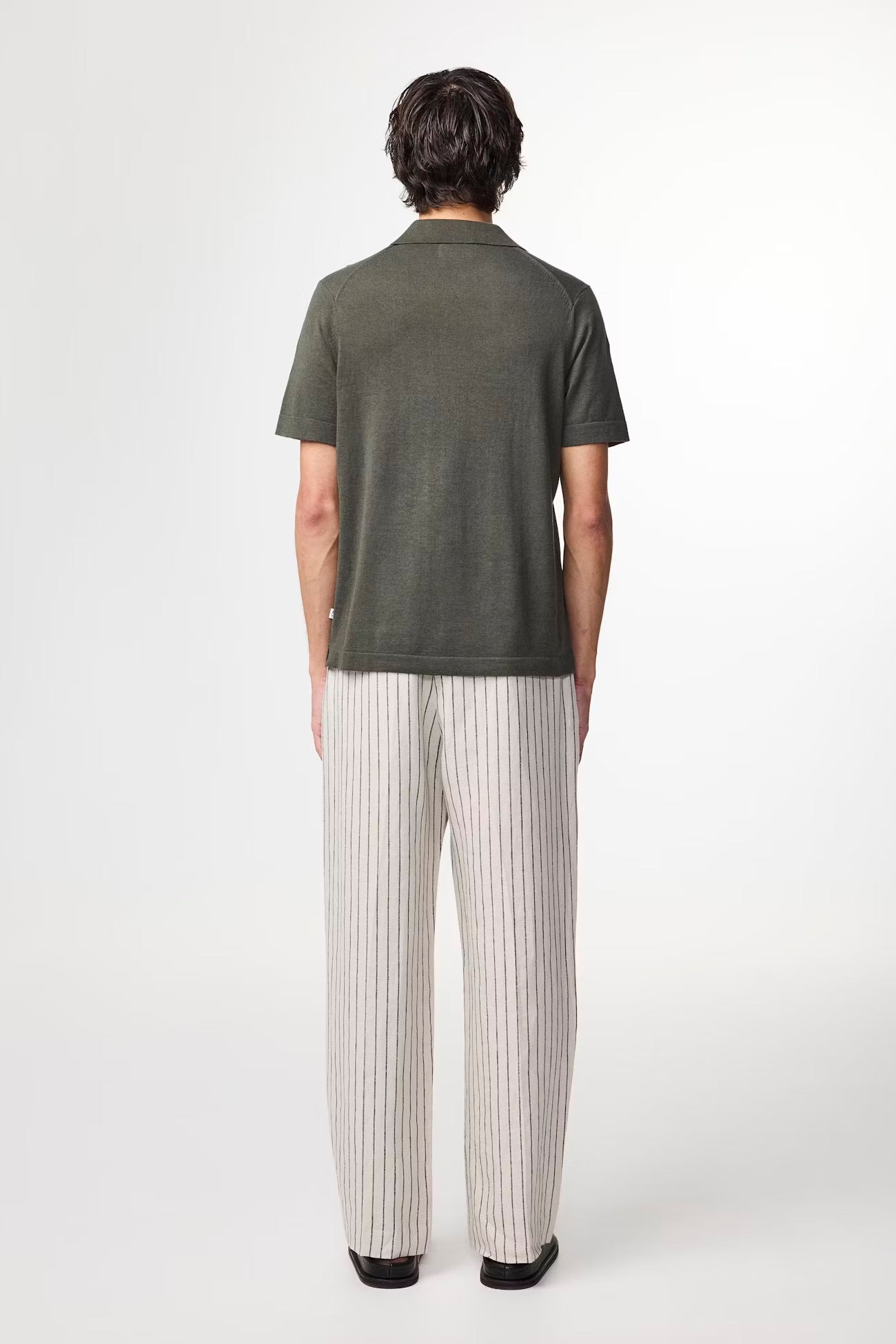 Ryan Knitted Linen Blend Polo - Croc Green | NN.07 – Q. Contrary