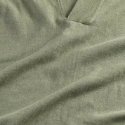 Ryan Knitted Linen Blend Polo Sage Green NN.07