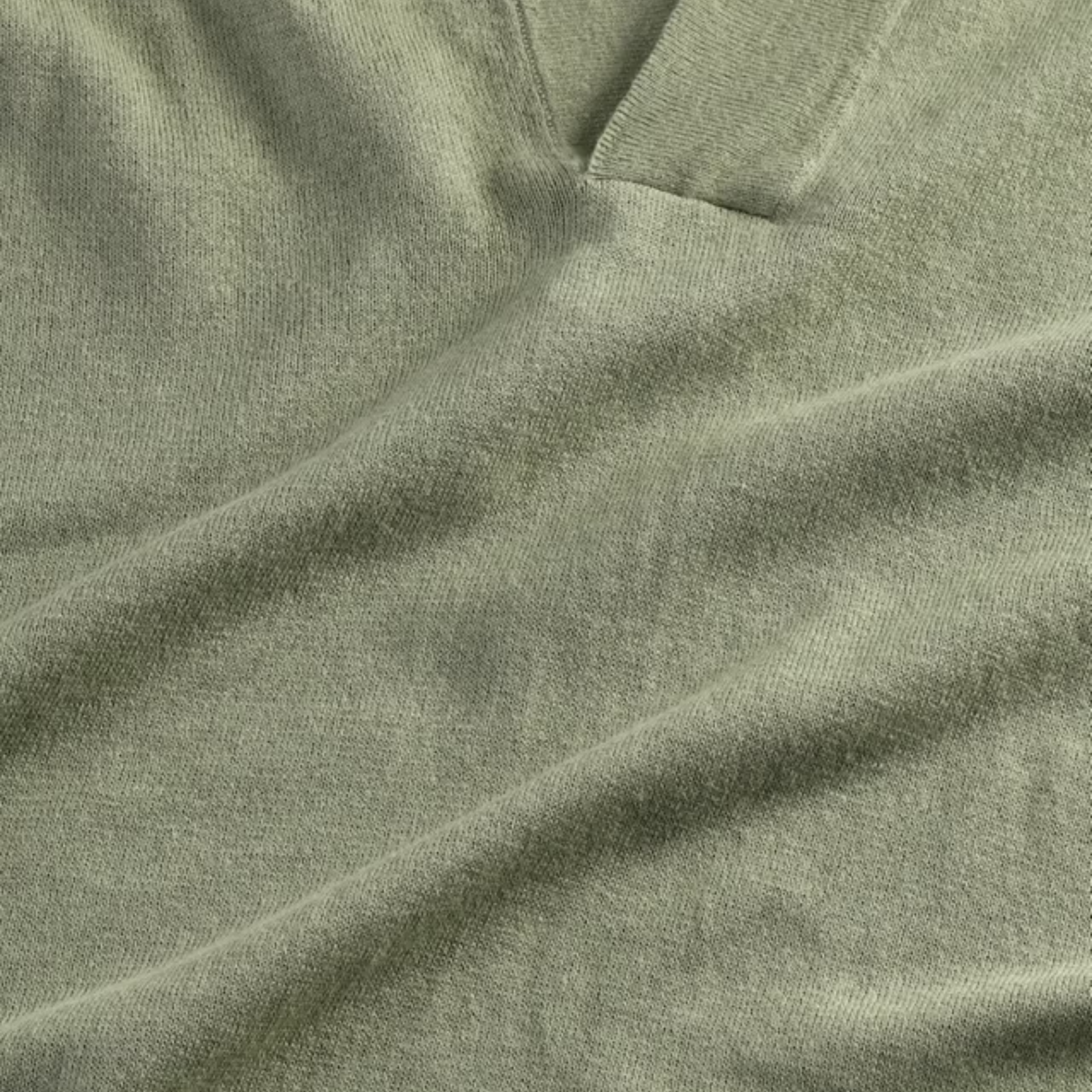 Ryan Knitted Linen Blend Polo Sage Green NN.07